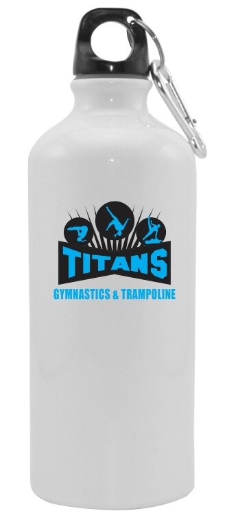 Titans Gymnastics &amp; Trampoline - Titans Logo Aluminum Water Bottle (Neon Blue/Black Logo)