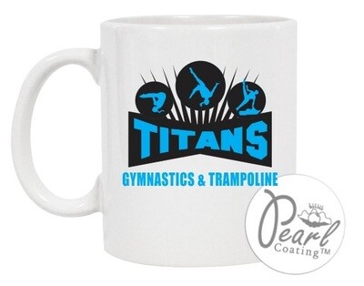 Titans Gymnastics & Trampoline - Titans Logo Mug (Neon Blue/Black Logo)