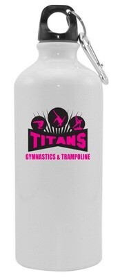 Titans Gymnastics & Trampoline - Titans Logo Aluminum Water Bottle (Pink/Black Logo)