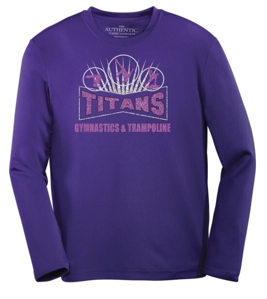 Titans Gymnastics & Trampoline - Titans Logo Long Sleeve Moist Wick Shirt