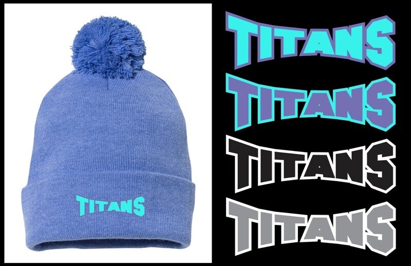 Titans Gymnastics - Heather Royal Titans Pom-Pom Beanie (Out of Stock - March 2025)