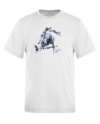 NSEF - Youth White Sublimated Horse Moist Wick T-Shirt