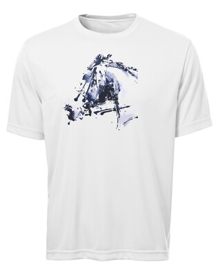 NSEF - Adult White Sublimated Horse Moist Wick T-Shirt