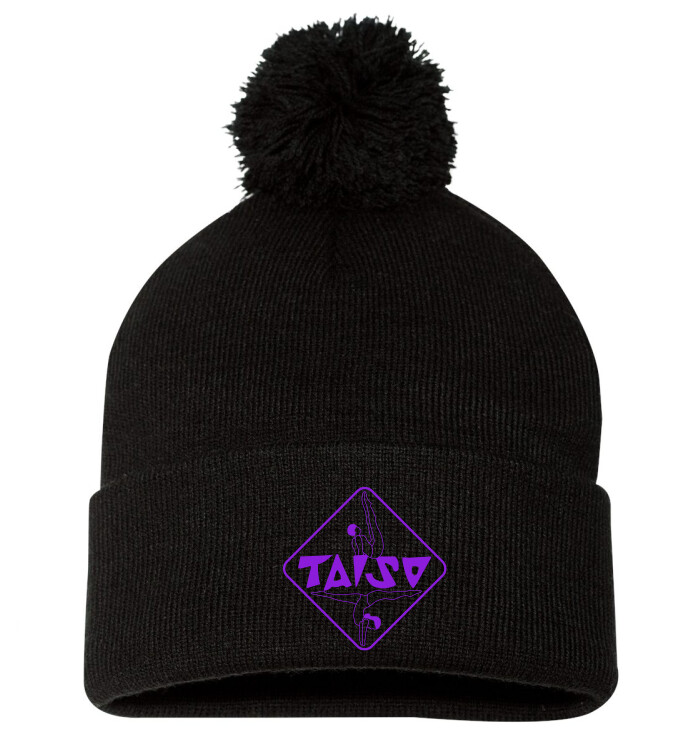 Taiso Gymnastics - Taiso Black Pom-Pom Beanie