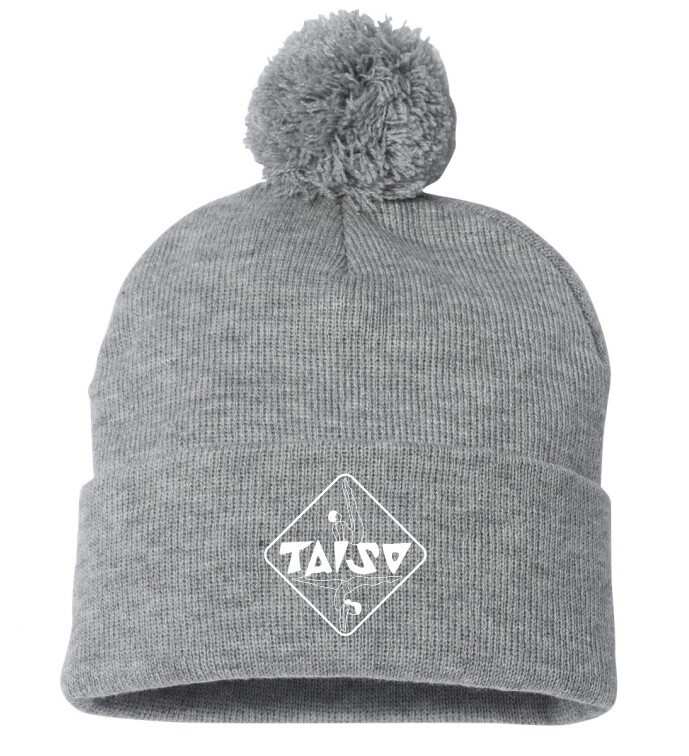 Taiso Gymnastics - Taiso Heather Grey Pom-Pom Beanie
