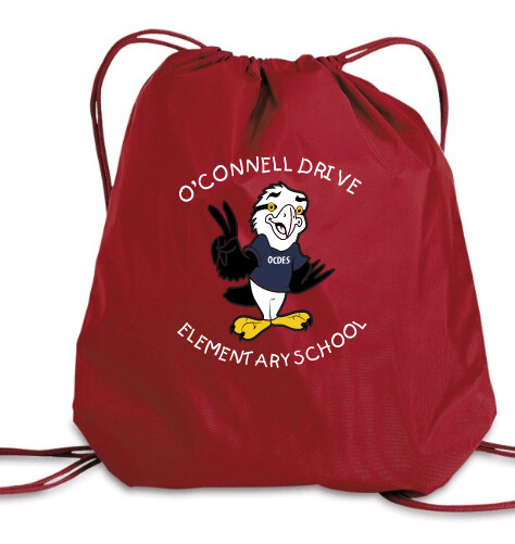 O&#39;Connell Drive Elementary - Red O&#39;Connell Drive Logo Cinch Bag