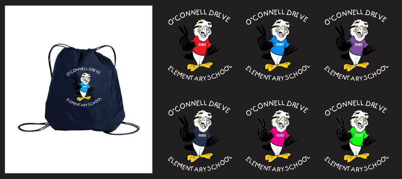 O'Connell Drive Elementary - Navy O'Connell Drive Logo Cinch Bag