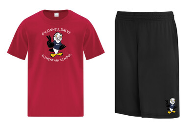 O'Connell Drive Elementary  - O'Connell Drive Elementary Logo Bundle (Cotton T-Shirt & Shorts)