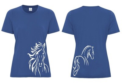 NSEF -  Ladies Royal Blue Pro Spun Horse T-Shirt