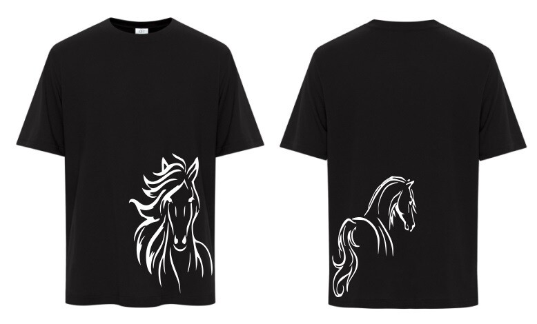 NSEF -  Youth Black Pro Spun Horse T-Shirt