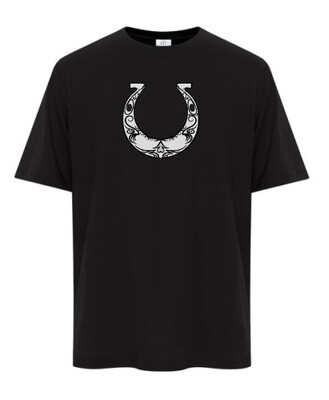 NSEF -  Youth Black Pro Spun Horseshoe T-Shirt