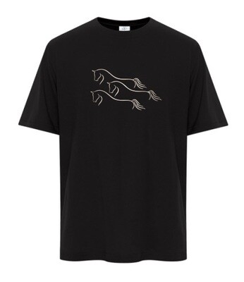 NSEF -  Youth Black Pro Spun Horses T-Shirt