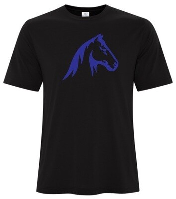 NSEF -  Adult Black Pro Spun Horse Head T-Shirt