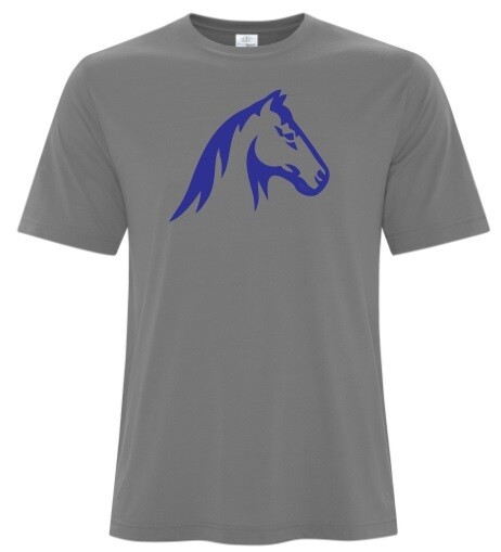 NSEF -  Adult Coal Grey Pro Spun Horse Head T-Shirt