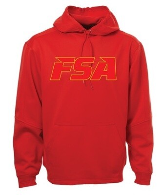 FSA - Adult Red PTECH Fleece Pullover Hoodie (Appliqué)