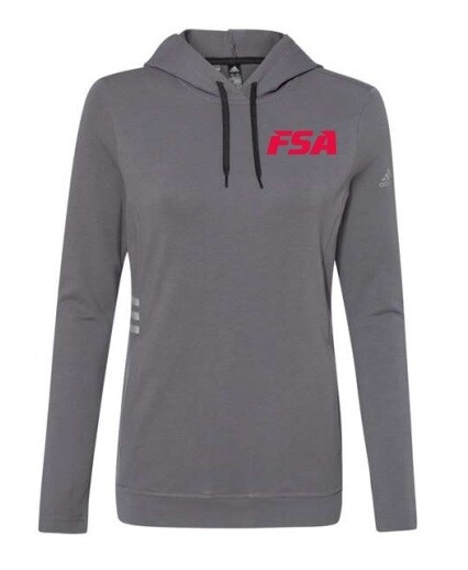 FSA - Ladies Grey Lightweight Adidas Hoodie (Red Logo)