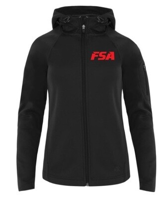 FSA - Ladies Black PTECH Fleece Zip Hoodie
