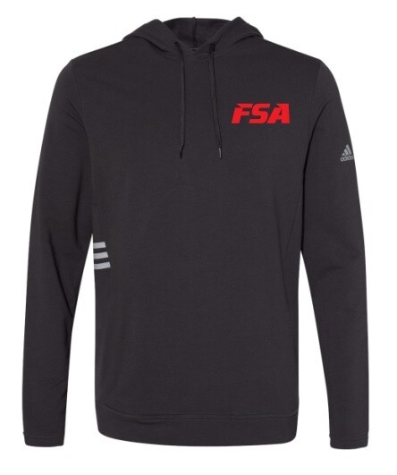FSA - Men's Black Lightweight Adidas Hoodie (Red Logo)
