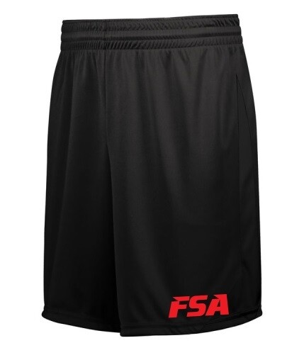 FSA - Adult Black Athletico Shorts (Red Logo)