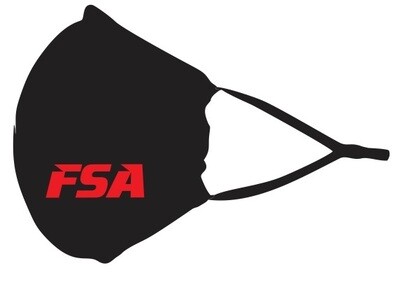 FSA - Black Re-Usable Mask (Red Logo)
