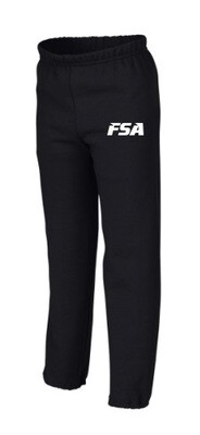 FSA -  Youth Black Sweatpants (White Logo)