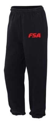 FSA -  Adult Black Sweatpants (Red Logo)