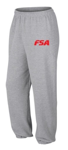 FSA -  Adult Sport Grey Sweatpants (Red Logo)