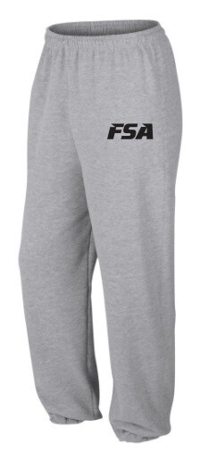 FSA -  Adult Sport Grey Sweatpants (Black Logo)