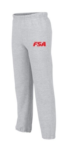 FSA -  Youth Sport Grey Sweatpants (Red Logo)