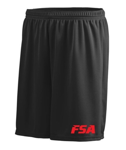 FSA - Adult Black Octane Shorts (Red Logo)