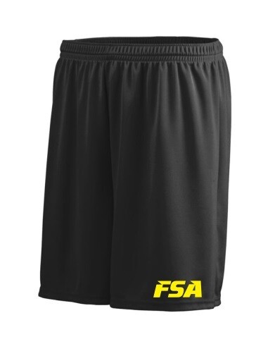 FSA - Youth Black Octane Shorts (Yellow Logo)