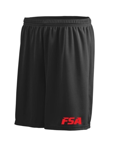 FSA - Youth Black Octane Shorts (Red Logo)
