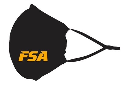 FSA - Black Re-Usable Mask (Yellow Logo)