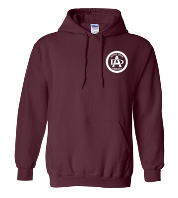 Astral Drive Junior High - Maroon Astral Drive Logo Hoodie (Left Chest)