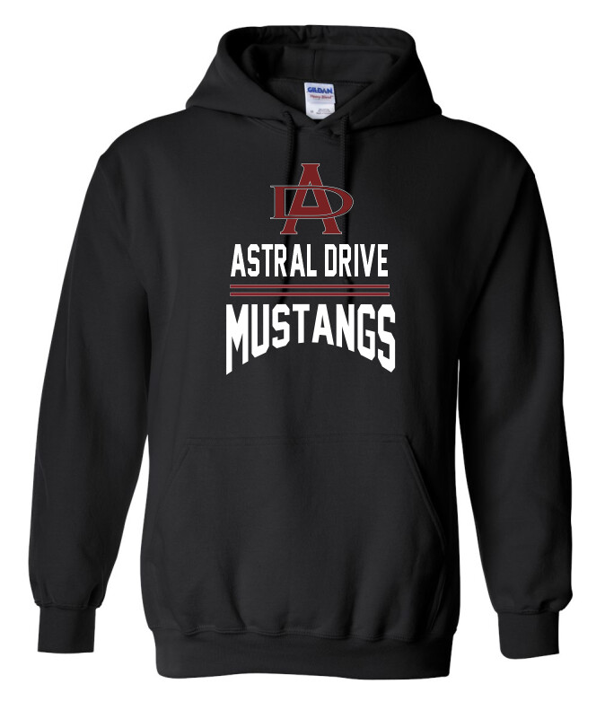 Astral Drive Junior High - Black Astral Drive Mustangs Hoodie