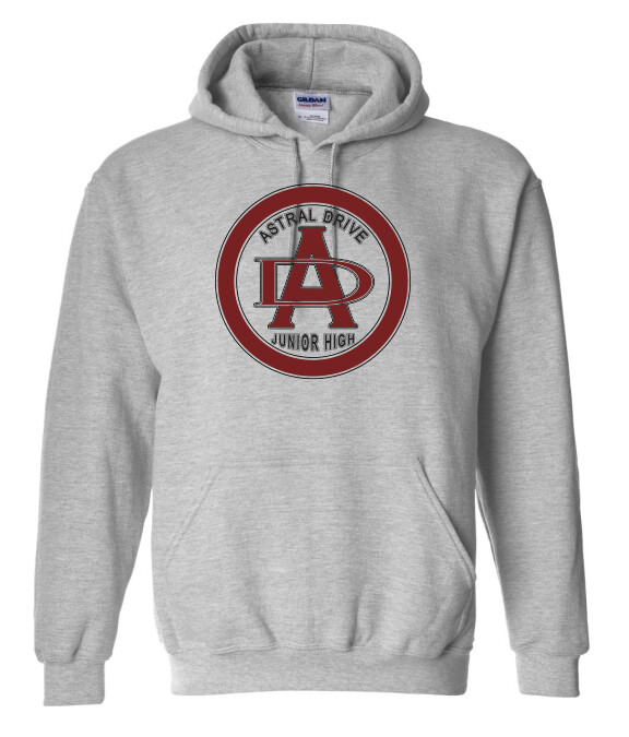 Astral Drive Junior High - Sport Grey Astral Drive Logo Hoodie (Full Chest)