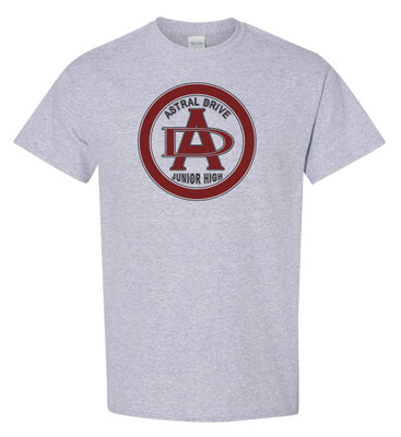 Astral Drive Junior High - Sport Grey Astral Drive Logo Cotton T-Shirt (Full Chest)