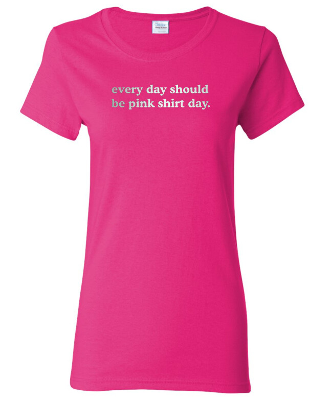 Titans Gymnastics & Trampoline - Ladies Pink Shirt Day Anti-Bullying T-Shirt