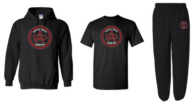 Astral Drive Junior High - Astral Drive Logo Bundle (Black Hoodie, Black T-shirt, Black Sweatpants)