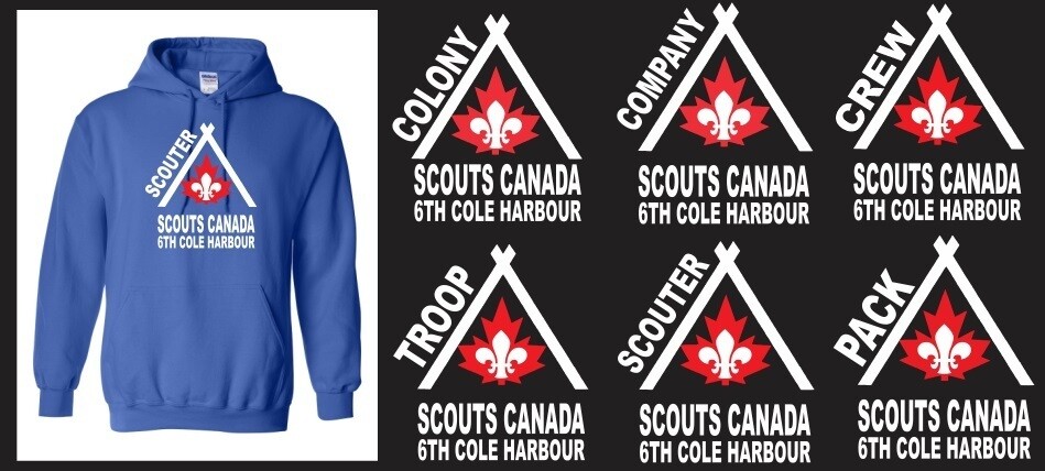 6th Cole Harbour Scouts - Adult Royal Blue Hoodie