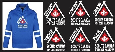 6th Cole Harbour Scouts - Youth Jersey Hoodie
