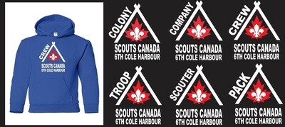 6th Cole Harbour Scouts - Youth Royal Blue Hoodie