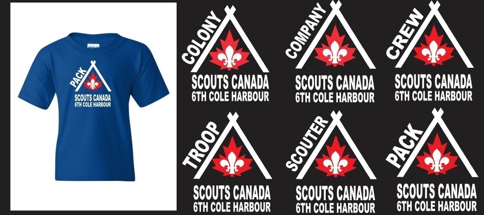 6th Cole Harbour Scouts - Youth Cotton Short Sleeve Shirt