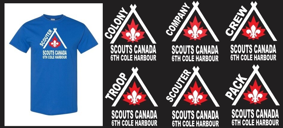 6th Cole Harbour Scouts - Adult Cotton Short Sleeve Shirt