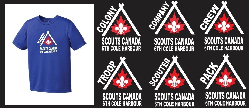 6th Cole Harbour Scouts - Youth Moist Wick Short Sleeve Shirt