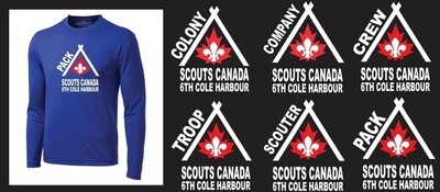 6th Cole Harbour Scouts - Adult Moist Wick Long Sleeve Shirt