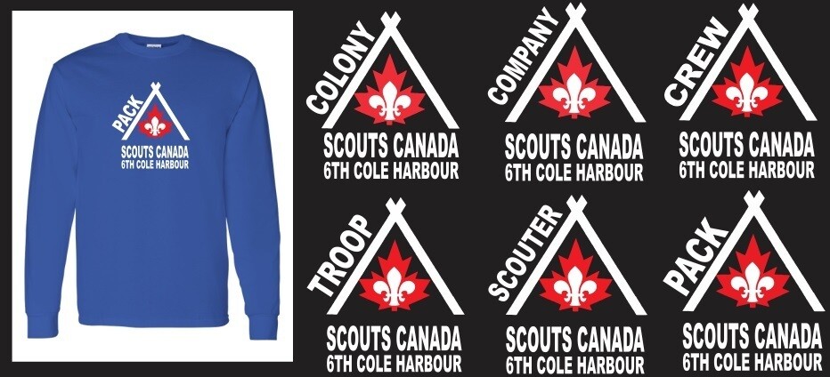 6th Cole Harbour Scouts - Adult Cotton Long Sleeve Shirt