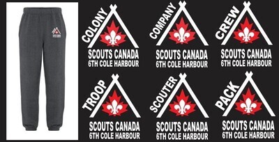 6th Cole Harbour Scouts - Adult Grey Sweatpants