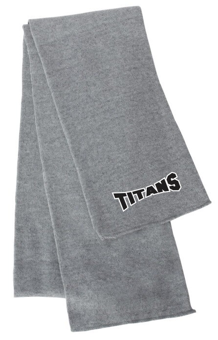 Titans Gymnastics -Grey Titans Scarf