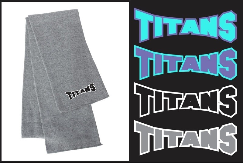 Titans Gymnastics -Grey Titans Scarf